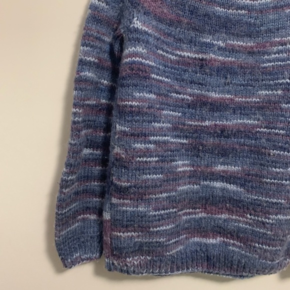 VINTAGE 80s Dad Grandpa Hand Knit Sweater Womens Medium - Picture 5 of 12